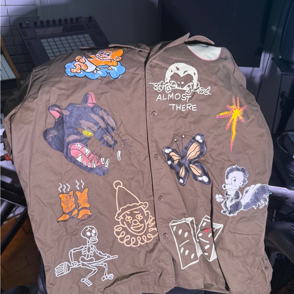 Urban Outfitters Kids Brown Graphic Jean Jacket